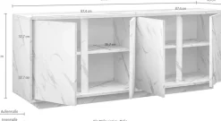 Home affaire Sideboard »Carrara« grifflos