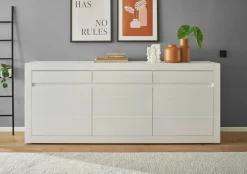 Home affaire Sideboard »Chester, moderne Anrichte, Kommode mit Stauraum, Schrank, Weiß Matt« 1 Stk. tlg. austauschbare Blende in Griffleiste, zeitloses Design, 217 cm breit