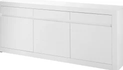 Home affaire Sideboard »Chester, moderne Anrichte, Kommode mit Stauraum, Schrank, Weiß Matt« 1 Stk. tlg. austauschbare Blende in Griffleiste, zeitloses Design, 217 cm breit