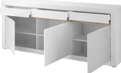 Home affaire Sideboard »Chester, moderne Anrichte, Kommode mit Stauraum, Schrank, Weiß Matt« 1 Stk. tlg. austauschbare Blende in Griffleiste, zeitloses Design, 217 cm breit