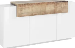 Home affaire Sideboard »Coro, Kommode, Schrank, Kredenz, grifflos mit Einlegeböden« mit 1 klappe, 3 Türen, DoppeltiefeB/T/H 160x45x85,6cm