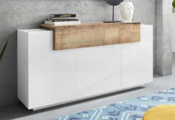 Home affaire Sideboard »Coro, Kommode, Schrank, Kredenz, grifflos mit Einlegeböden« mit 1 klappe, 3 Türen, DoppeltiefeB/T/H 160x45x85,6cm