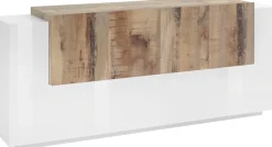 Home affaire Sideboard »Coro, Kommode, Schrank, Kredenz, grifflos mit Einlegeböden« 1 Klappe, 6 Türen, Doppeltiefe, B/T/H 200x86x45cm