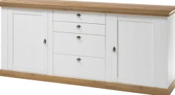 Home affaire Sideboard »Cremona, Sideboard, moderner Schrank, Kommode im Landhausstil« Metallgriffe, ausreichend Stauraum, vielseitig einsetzbar 210 cm breit