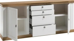 Home affaire Sideboard »Cremona, Sideboard, moderner Schrank, Kommode im Landhausstil« Metallgriffe, ausreichend Stauraum, vielseitig einsetzbar 210 cm breit