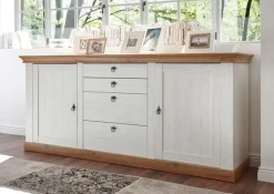 Home affaire Sideboard »Cremona, Sideboard, moderner Schrank, Kommode im Landhausstil« Metallgriffe, ausreichend Stauraum, vielseitig einsetzbar 210 cm breit