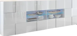 Home affaire Sideboard »Dama Breite 241, Kommode 2 Türen u. 4 Schubkästen, Anrichte« Front in 3D-Optik, viel Stauraum, verschiedene Farben