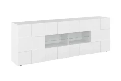 Home affaire Sideboard »Dama Breite 241, Kommode 2 Türen u. 4 Schubkästen, Anrichte« Front in 3D-Optik, viel Stauraum, verschiedene Farben