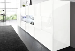 Home affaire Sideboard »Dama Breite 241, Kommode 2 Türen u. 4 Schubkästen, Anrichte« Front in 3D-Optik, viel Stauraum, verschiedene Farben