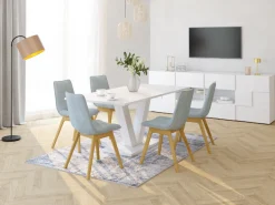 Home affaire Sideboard »Dama Breite 241, Kommode 2 Türen u. 4 Schubkästen, Anrichte« Front in 3D-Optik, viel Stauraum, verschiedene Farben