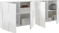 Home affaire Sideboard »Dama Breite 241, Kommode 4 Türen, Anrichte« Front in 3D-Optik, viel Stauraum, verschiedene Farben