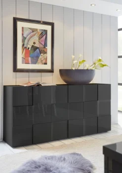 Home affaire Sideboard »Dama Breite 181, Kommode 3 Türen, Anrichte« Front in 3D-Optik, viel Stauraum, verschiedene Farben