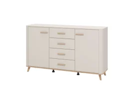 Home affaire Sideboard »Darwen Kombikommode, Sideboard, Schubladenkommode« Abgerundete Kanten, matte Kaschmir-Oberflächen, Gesamtmaße:154x40x90,5