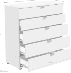 Home affaire Sideboard »Duero« Kommode mit 5 Schubkästen, Breite 90 cm