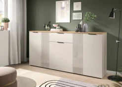 Home affaire Sideboard »EDIL, Breite 140 cm, 2 Türen, 4 Schubkästen, 2 Einlegeböden, 3 Fächer« Garderobenschrank, Schuhschrank, Schuhkommode, Kommode, Anrichte