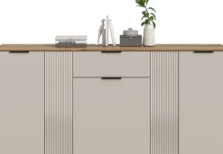 Home affaire Sideboard »EDIL, Breite 140 cm, 2 Türen, 4 Schubkästen, 2 Einlegeböden, 3 Fächer« Garderobenschrank, Schuhschrank, Schuhkommode, Kommode, Anrichte