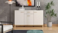 Home affaire Sideboard »Essex, Kommode, Kombikommode, Anrichte, Schrank« Modernes Sideboard: Kaschmir-Dekor, 3 Türen & 1 Schublade