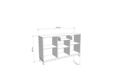 Home affaire Sideboard »Essex, Kommode, Kombikommode, Anrichte, Schrank« Modernes Sideboard: Kaschmir-Dekor, 3 Türen & 1 Schublade