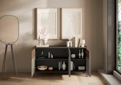 Home affaire Sideboard »Everest Breite 156 cm, Kommode mit 3 Türen« Anrichte, Soft/Self Closing, Korpus 22 mm