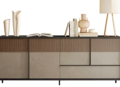 Home affaire Sideboard »Everest Breite 206 cm, Kommode mit 4 Türen u. 1 Schubkasten« Anrichte, Soft/Self Closing, Korpus 22 mm