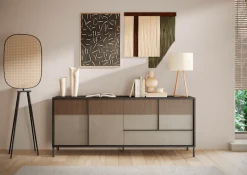 Home affaire Sideboard »Everest Breite 206 cm, Kommode mit 4 Türen u. 1 Schubkasten« Anrichte, Soft/Self Closing, Korpus 22 mm