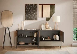 Home affaire Sideboard »Everest Breite 206 cm, Kommode mit 4 Türen u. 1 Schubkasten« Anrichte, Soft/Self Closing, Korpus 22 mm
