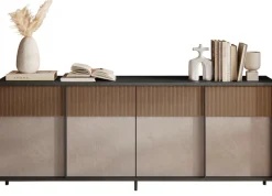 Home affaire Sideboard »Everest Breite 206 cm, Kommode mit 4 Türen« Anrichte, Soft/Self Closing, Korpus 22 mm