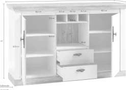 Home affaire Sideboard »Florenz« im romantischen Landhaus-Look, Breite 168 cm