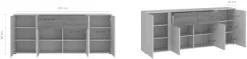Home affaire Sideboard »HAMM« Breite ca. 201 cm