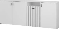 Home affaire Sideboard »Hudson« in moderner Trendfarbe, Griffe aus Metall (Schwarz), Breite 200 cm