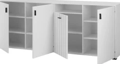 Home affaire Sideboard »Hudson« in moderner Trendfarbe, Griffe aus Metall (Schwarz), Breite 200 cm