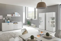 Home affaire Sideboard »Hudson« in moderner Trendfarbe, Griffe aus Metall (Schwarz), Breite 200 cm