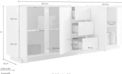 Home affaire Sideboard »Ice« grifflos