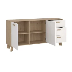 Home affaire Sideboard »Ikast, Stauraum, Schubladenschrank, Aufbewahrung« 2 Türen und 3 Schubladen, Breite 147 cm, Höhe 73 cm