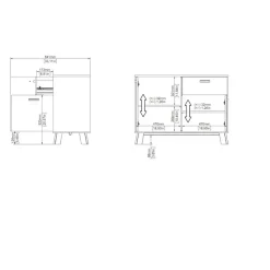 Home affaire Sideboard »Ikast, Stauraum, Schubladenschrank, Aufbewahrung« 2 Türen und 1 Schublade, Breite 99 cm, Höhe 73 cm
