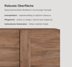 Home affaire Sideboard »Jupiter, Breite 181 cm, Kommode 1 Tür - Soft Closing, 3 Schubkästen« , Anrichte, moderne Griffblende, FSC®, cleveres Stauraumkonzept
