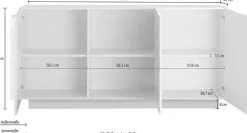 Home affaire Sideboard »Jupiter, Breite 181 cm, Kommode 3 Türen - Soft Closing, Anrichte,« moderne Griffblende, FSC®, cleveres Stauraumkonzept