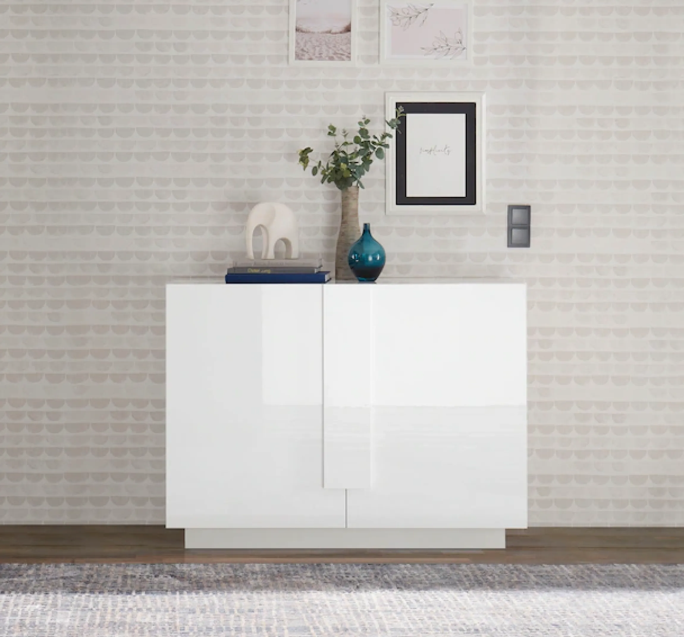 Home affaire Sideboard »Jupiter, Breite 121 cm, Kommode 2 Türen - Soft Closing, Anrichte,« moderne Griffblende, FSC®, cleveres Stauraumkonzept