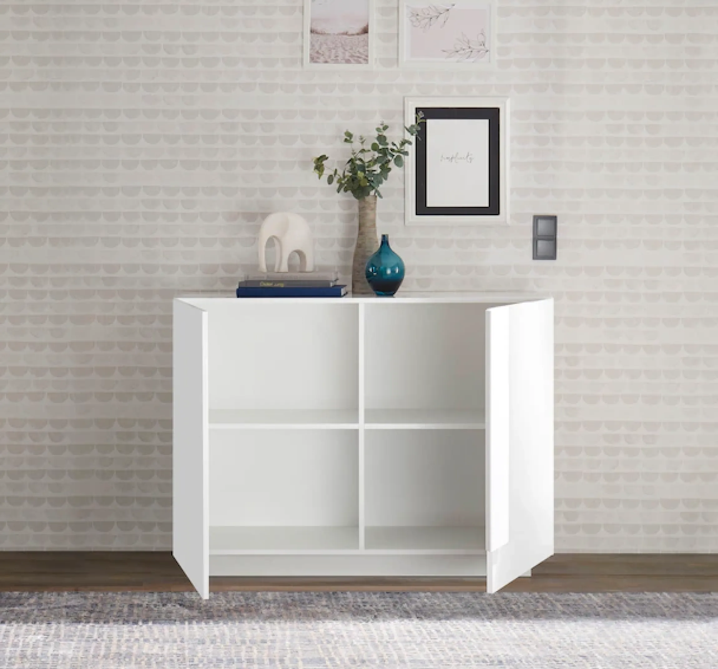 Home affaire Sideboard »Jupiter, Breite 121 cm, Kommode 2 Türen - Soft Closing, Anrichte,« moderne Griffblende, FSC®, cleveres Stauraumkonzept