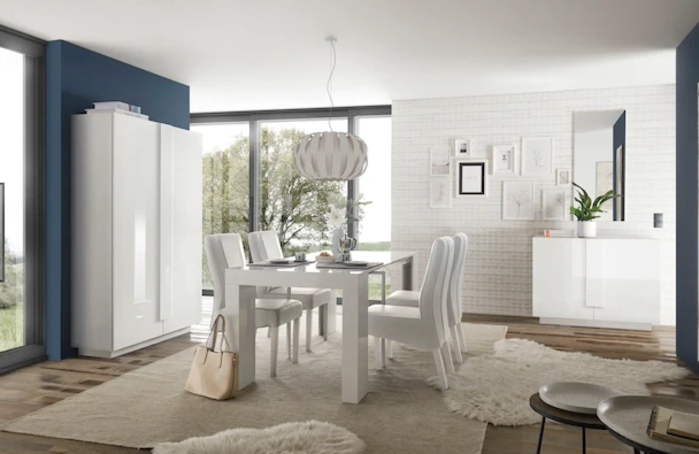 Home affaire Sideboard »Jupiter, Breite 121 cm, Kommode 2 Türen - Soft Closing, Anrichte,« moderne Griffblende, FSC®, cleveres Stauraumkonzept