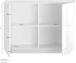 Home affaire Sideboard »Jupiter, Breite 121 cm, Kommode 2 Türen - Soft Closing, Anrichte,« moderne Griffblende, FSC®, cleveres Stauraumkonzept
