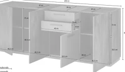 Home affaire Sideboard »LARGO« Soft-Close-Funktion, Breite ca. 200 cm