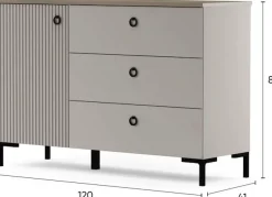 Home affaire Sideboard »Luminara« 1 Stk. tlg. Kommode mit Soft-Close Funktion - 120 oder 150 cm Breite
