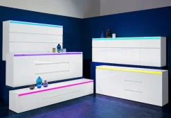 Home affaire Sideboard »Magic, Kommode, Schrank, Stauraumschrank« mit 2 Türen und 3 Schubkästen Hochglanz lackiert (B/T/H) 240x40x81 cm