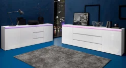 Home affaire Sideboard »Magic, Kommode, Schrank, Stauraumschrank« mit 3 Türen und 3 Schubkästen Hochglanz lackiert (B/T/H) 200x40x81 cm