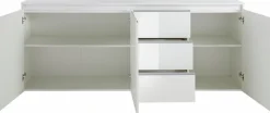 Home affaire Sideboard »Magic, Kommode, Schrank, Stauraumschrank« mit 3 Türen und 3 Schubkästen Hochglanz lackiert (B/T/H) 200x40x81 cm