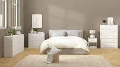 Home affaire Sideboard »May, Aufbewahrung, Schubkastenkommode, Stauraum, Scandi-stil« Mit 6 Schubladen, Knopfgriffen, mehrere farben, T: 30 x B: 143 cm
