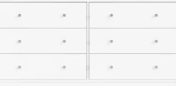 Home affaire Sideboard »May, Aufbewahrung, Schubkastenkommode, Stauraum, Scandi-stil« Mit 6 Schubladen, Knopfgriffen, mehrere farben, T: 30 x B: 143 cm