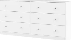 Home affaire Sideboard »May, Aufbewahrung, Schubkastenkommode, Stauraum, Scandi-stil« Mit 6 Schubladen, Knopfgriffen, mehrere farben, T: 30 x B: 143 cm