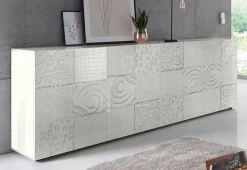 Home affaire Sideboard »Miro« Breite 241 cm mit dekorativem Siebdruck